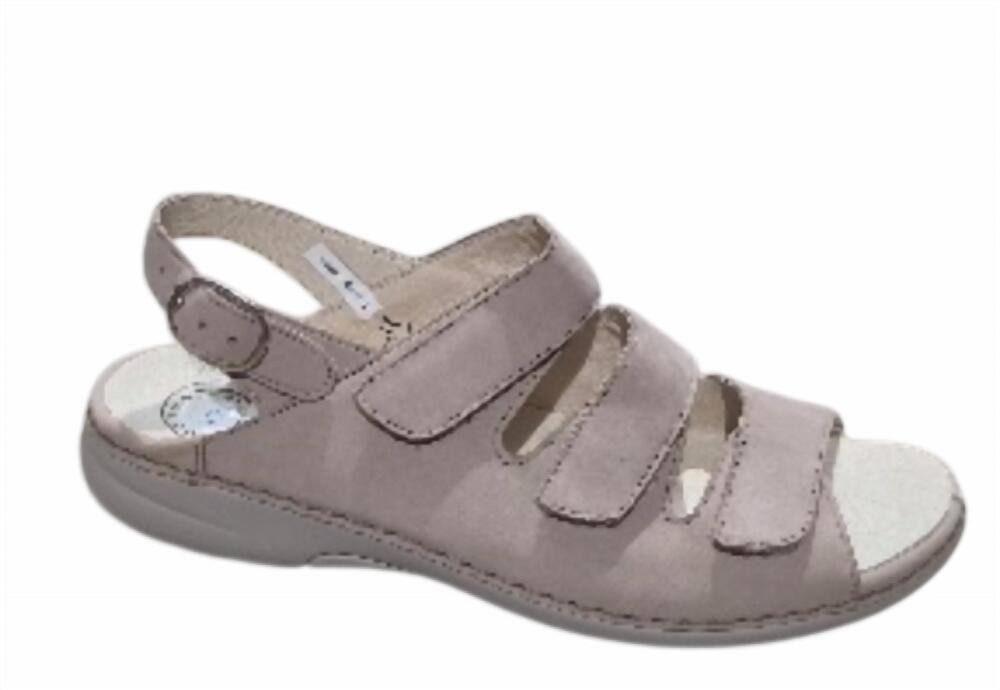 NEW WALDLAUFER women's gunna sandal in beige nubuck